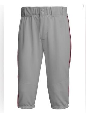 Adidas Youth Icon Pro Piped Open Hemmed Baseball Pants Gray/Red M